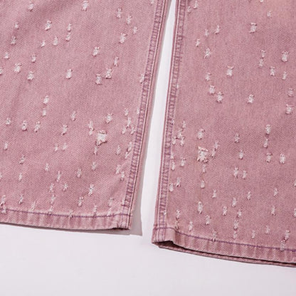 Wide-leg Baggy Splash Glitter Jeans