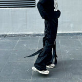 Black Flare Baggy Pants