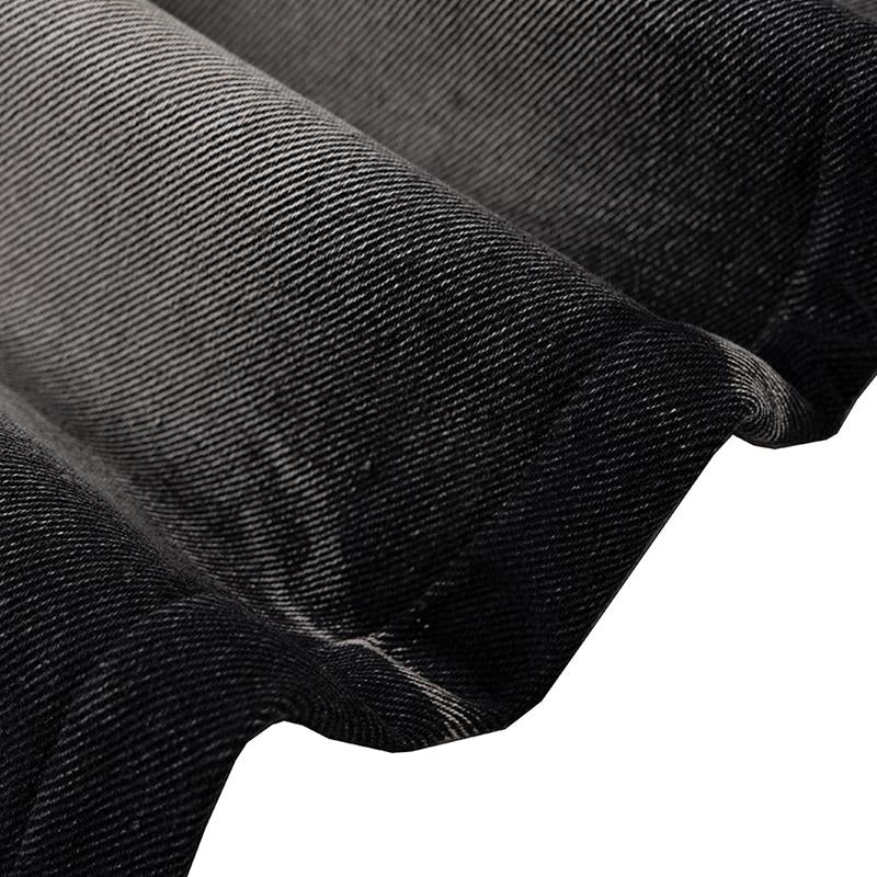 Washed Black Loose Jeans