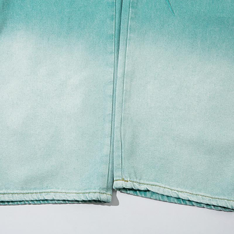 Green High-waist Baggy Jeans