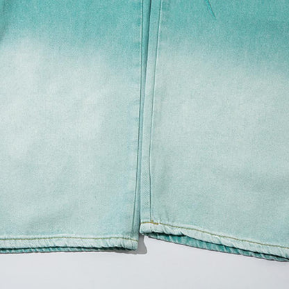 Green High-waist Baggy Jeans