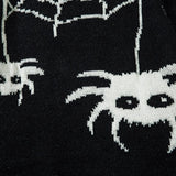 Spider Embroidery Oversized Sweater
