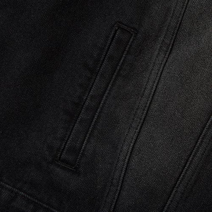 Vintage Washed Black Denim Jacket