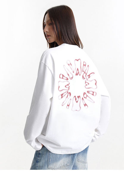 Graphic Text Long Sleeve T-shirt