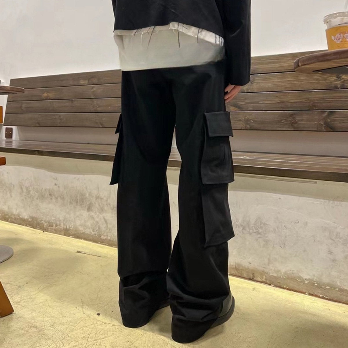 Black Multi-Pocket Cargo Pants