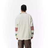 Fall Varsity Patch Cardigan Sweater