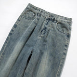 Vintage Washed Loose Jeans