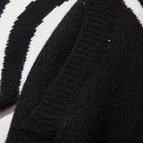 Star Print Zip-up Knitted Jacket