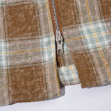 Patchwork Plaid Splicing Color Shirt