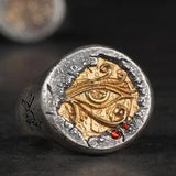 Retro Etched Sawtooth Ring