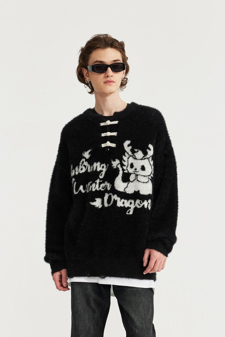Vintage Loose Dragon Sweater