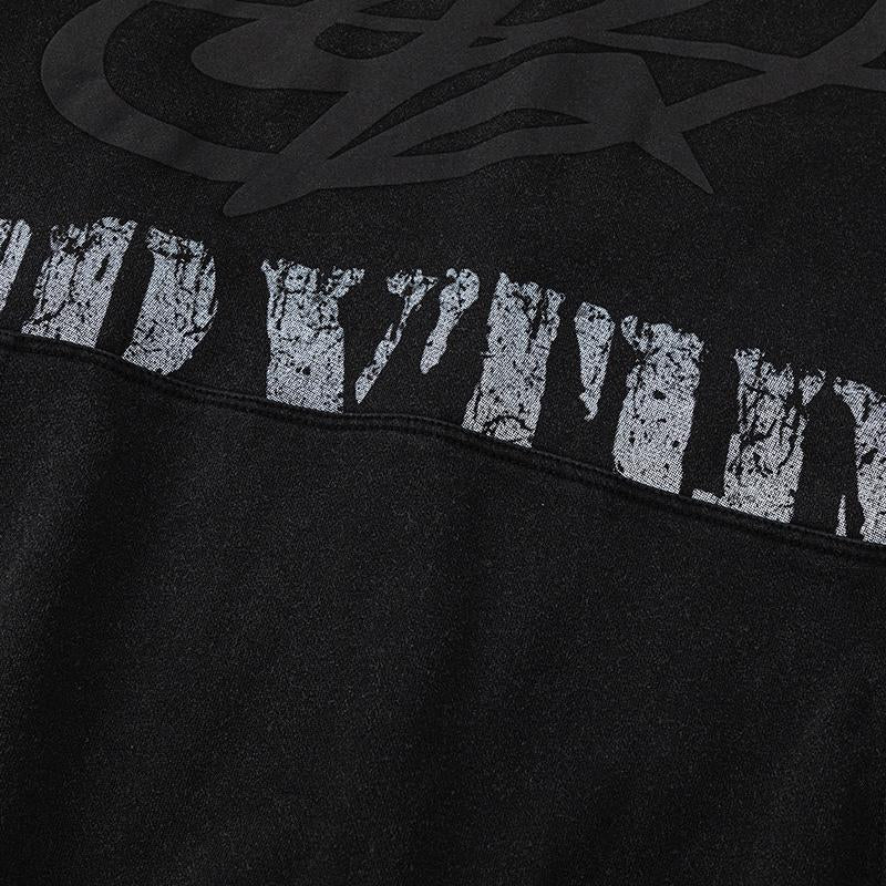 Washed Letters Galaxy Hoodie