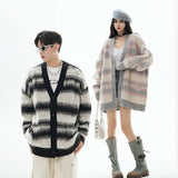 Striped Loose Knitted Cardigan