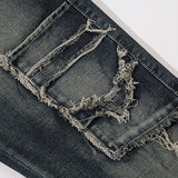 Distressed Baggy High-waist Jeans