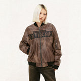 Loose Washed Embroidered Jacket