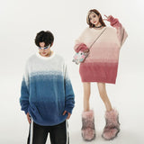 Gradient Knitted Loose Sweater