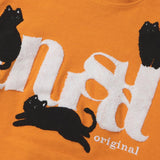 Unusual Cat Graphic Print Hoodie