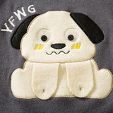 Loose Shy Dog Printed Sweater
