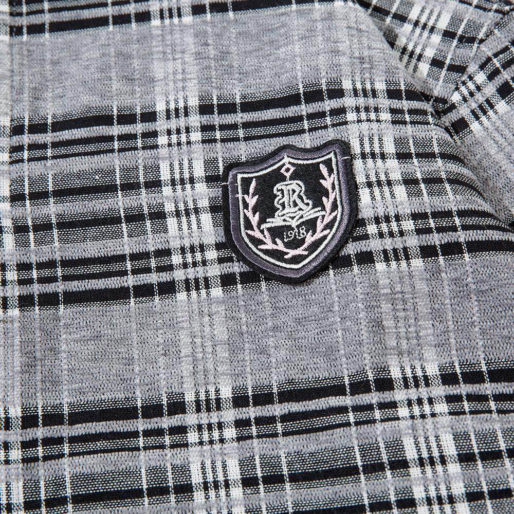 Plaid Hooded Button-Up Shirt