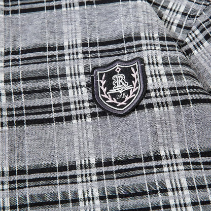 Plaid Hooded Button-Up Shirt