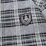 Plaid Hooded Button-Up Shirt