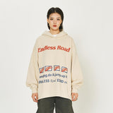 "Endless Road" Letter Print Hoodie