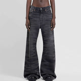 Wide-Leg Zebra Jeans