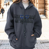 Eye Pattern Zip-up Hoodie