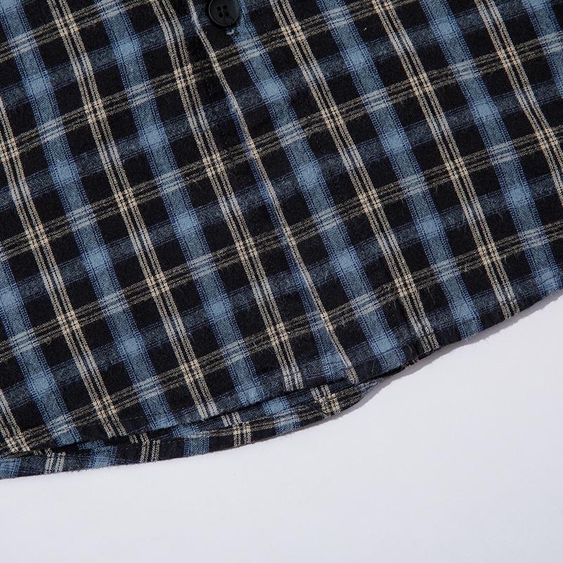 Plaid Polo Loose Shirt