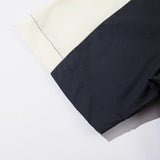Polo Splicing Color Zip-up Shirt