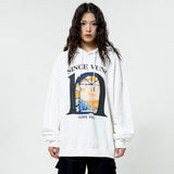 Love You Graphic Print Hoodie