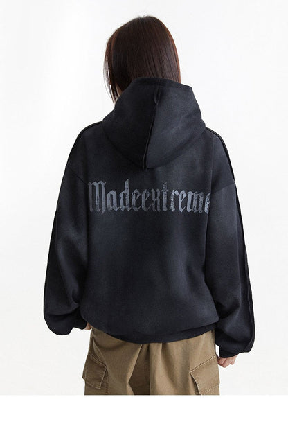 Y2K Washed Shield Emblem Hoodie