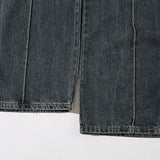 Vintage Side Stripes Drawstring Jeans