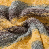 Fleece Fuzzy Striped Hoodie