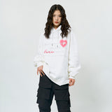 Heart Poetry Graphic Print Hoodie