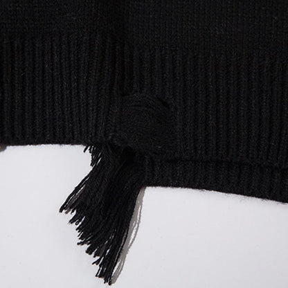 Loose Worm Ripped Sweater