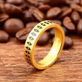Retro Etched Sawtooth Ring