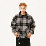 Loose Retro Plaid Striped Jacket