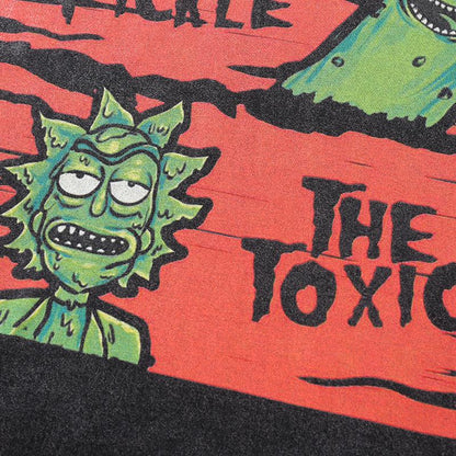Loose Washed Toxic Rick Print T-Shirt