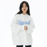 "Unusual" Letter Print Hoodie