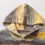Fleece Fuzzy Striped Hoodie