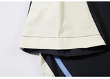 Polo Splicing Color Zip-up Shirt