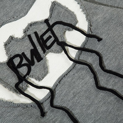 "Bullet" Letter Loose Sweater