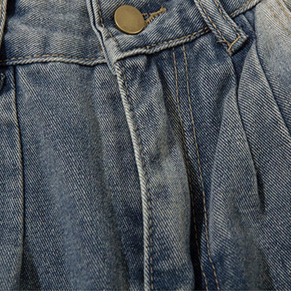 Multi-Pockets Retro Loose Pants