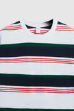 Loose Striped Contrast T-shirt