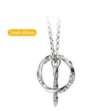 Space-time Arrow Ring Silver Necklace