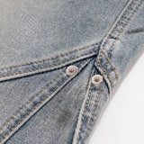 Vintage Inspired Distressed Flare Jeans