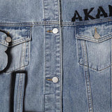 Retro Blue Washed Denim Jacket