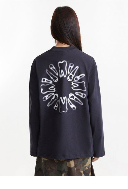 Graphic Text Long Sleeve T-shirt
