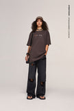 Loose Denim Ripped Washed Jeans